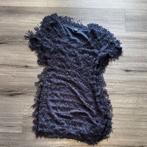 Marciano Black Textured Mini Dress
